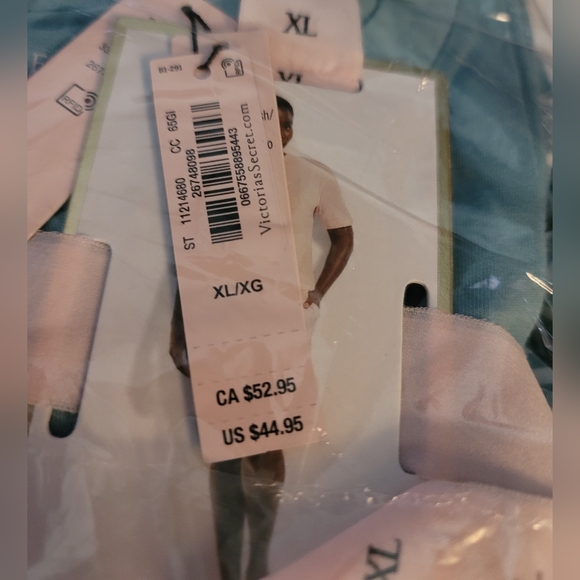 Victoria's Secret Cotton Tee-Jamma set. Top XL Bottoms XXL Brand New wit… - Picture 6 of 6